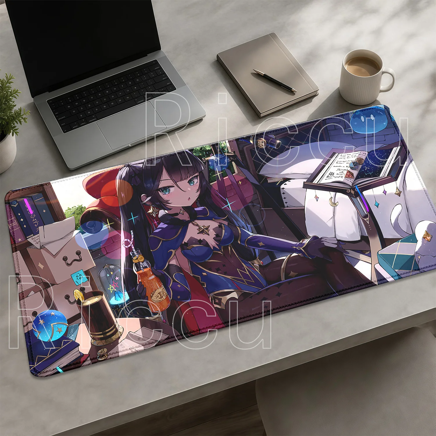 Genshin Impact Mona PC Gaming XXL Mouse Pad Rubber Large Keyboard Mousepad Non-slip Base Office Accessories HD Printing Desk Mat