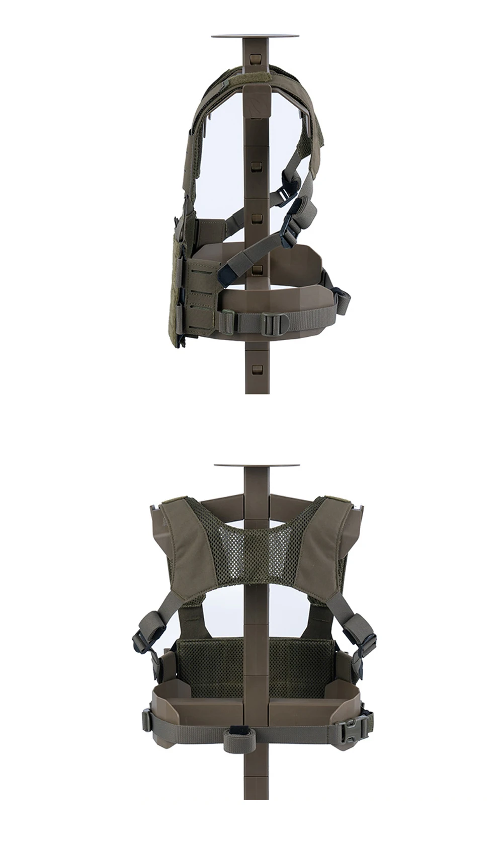Taktische Brusttasche mit Modularem, Skalierbarem MOLLE-Frontpanel, Atmungsaktive HX-Weste für Outdoor-Jagd und Airsoft – Detail 3