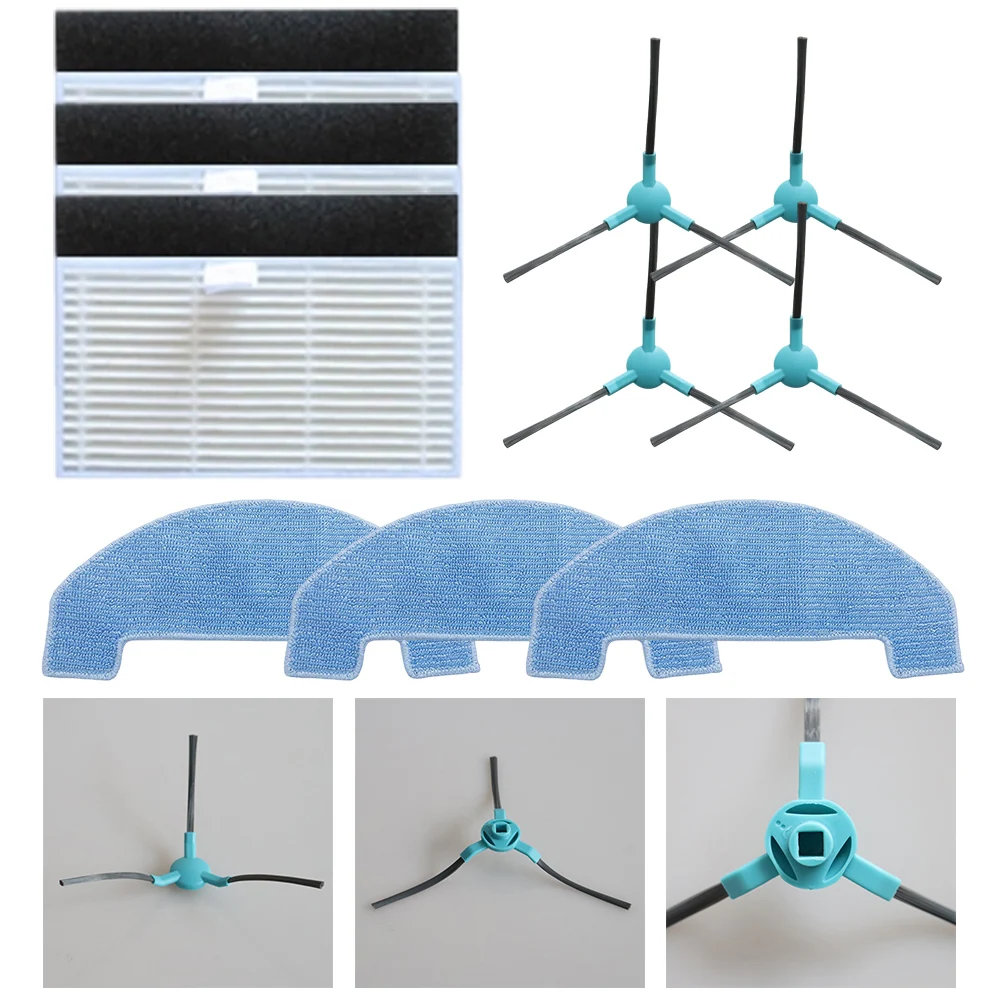 

For Ultenic-T10 Lite Side Brush HEPA Filter Mop Pads Kit Vacuum Cleaner Spare Parts Accessories Replacement Set