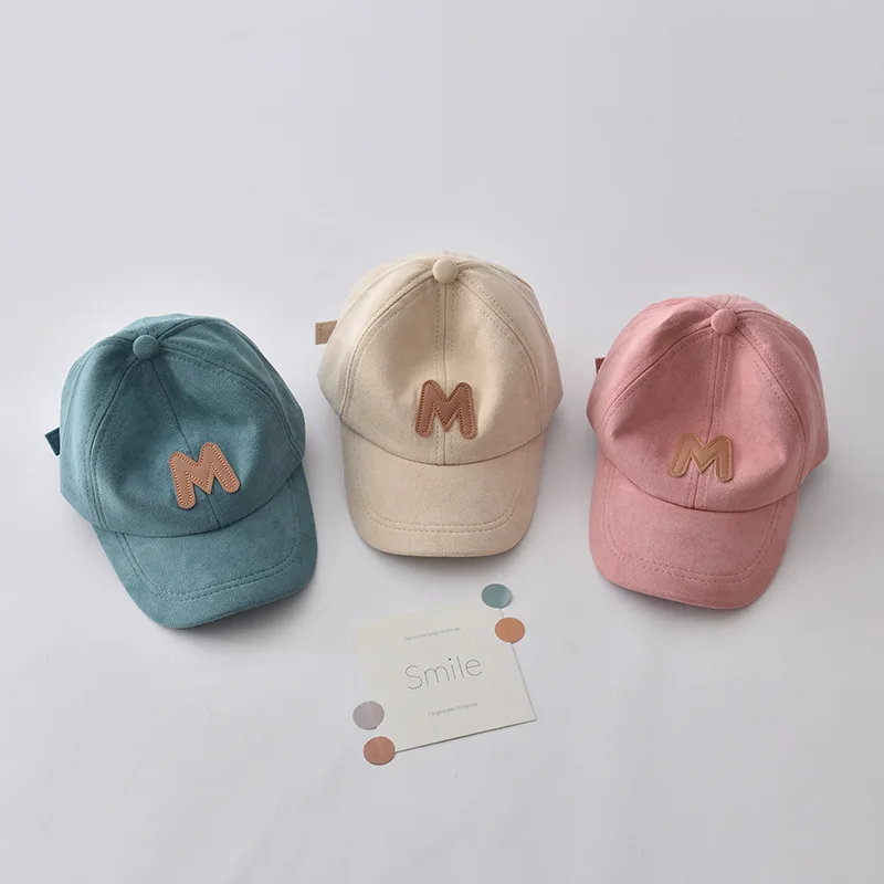 High Quality Suede Children Baseball Hat Fashion Kids Peaked Cap Girls Boys Solid Color Duck Tongue Caps Baby Outdoor Sun Visors image 4