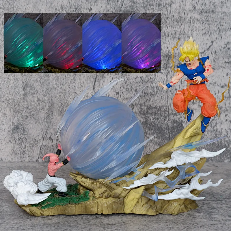 

20CM Anime Dragon Ball Z Majin Buu Vs Son Goku Figurine Gk Statue Model Action Figure Pvc Collection Ornament Toy For Kids Gifts