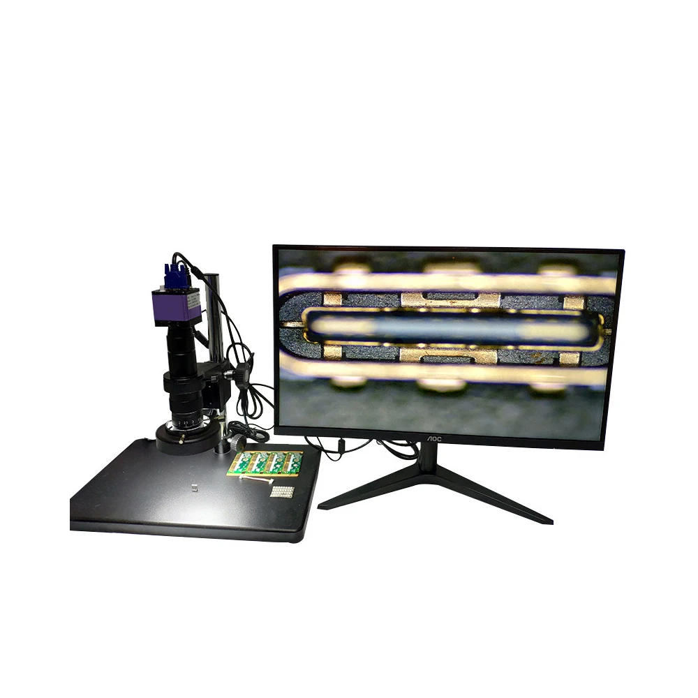

Video Zoom Microscope Adjustable Magnification Digital HD Output for PCB Soldering Inspection