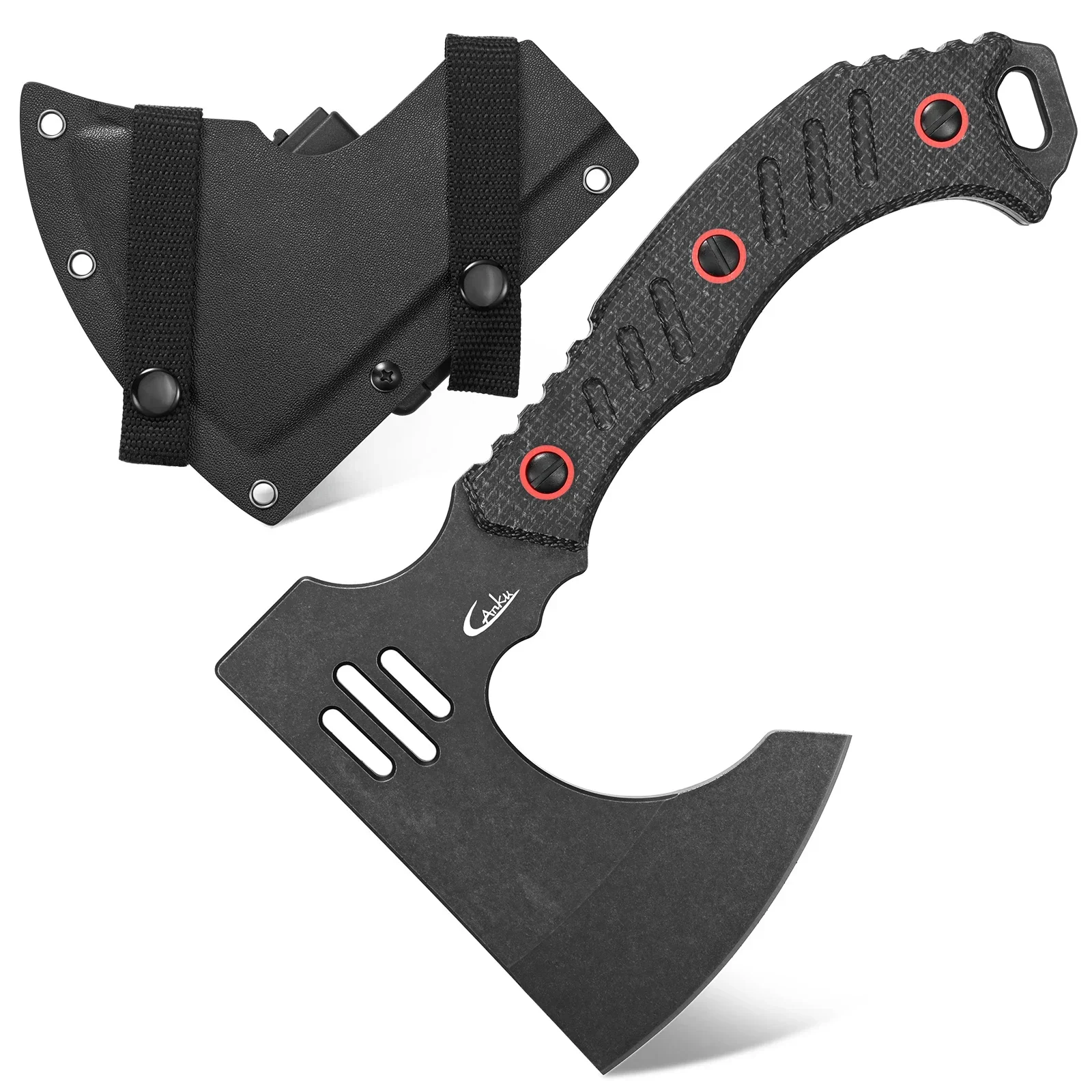 

New Eafengrow C1391 Camping Axe DC53 Steel Blade Micarta Handle Bushcraft Chopping Wood Survival Axe Hatchet with Kydex Sheath