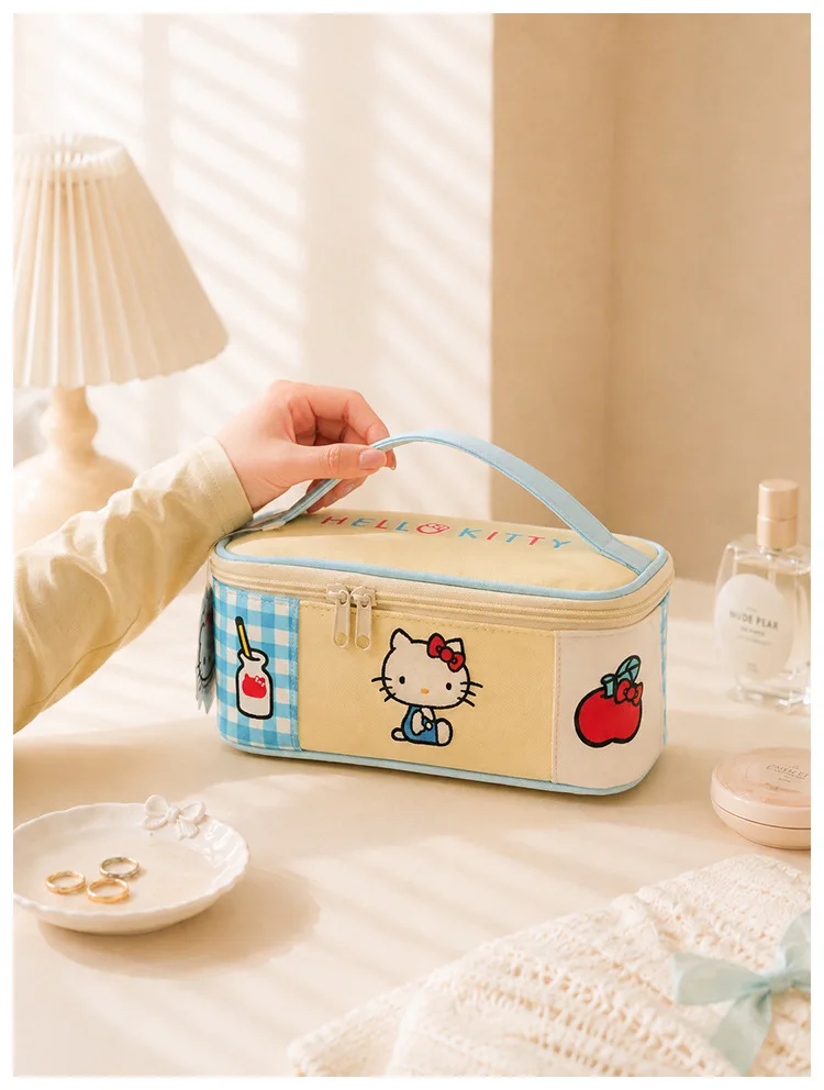 Hello Kitty Make-uptas Grote Capaciteit Draagbare Reistas Cosmetiktas Handtas Toiletartikelen Opbergtas voor Vrouwen Meisjes