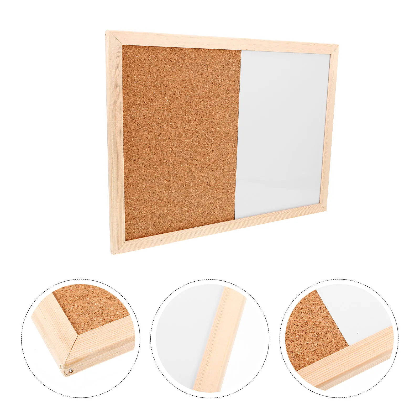 

Cork Memo 12X8 Inch Natural Wood Frame Home Message Board Photo Display Magnetic Bulletin Board Wall Decor Organizer