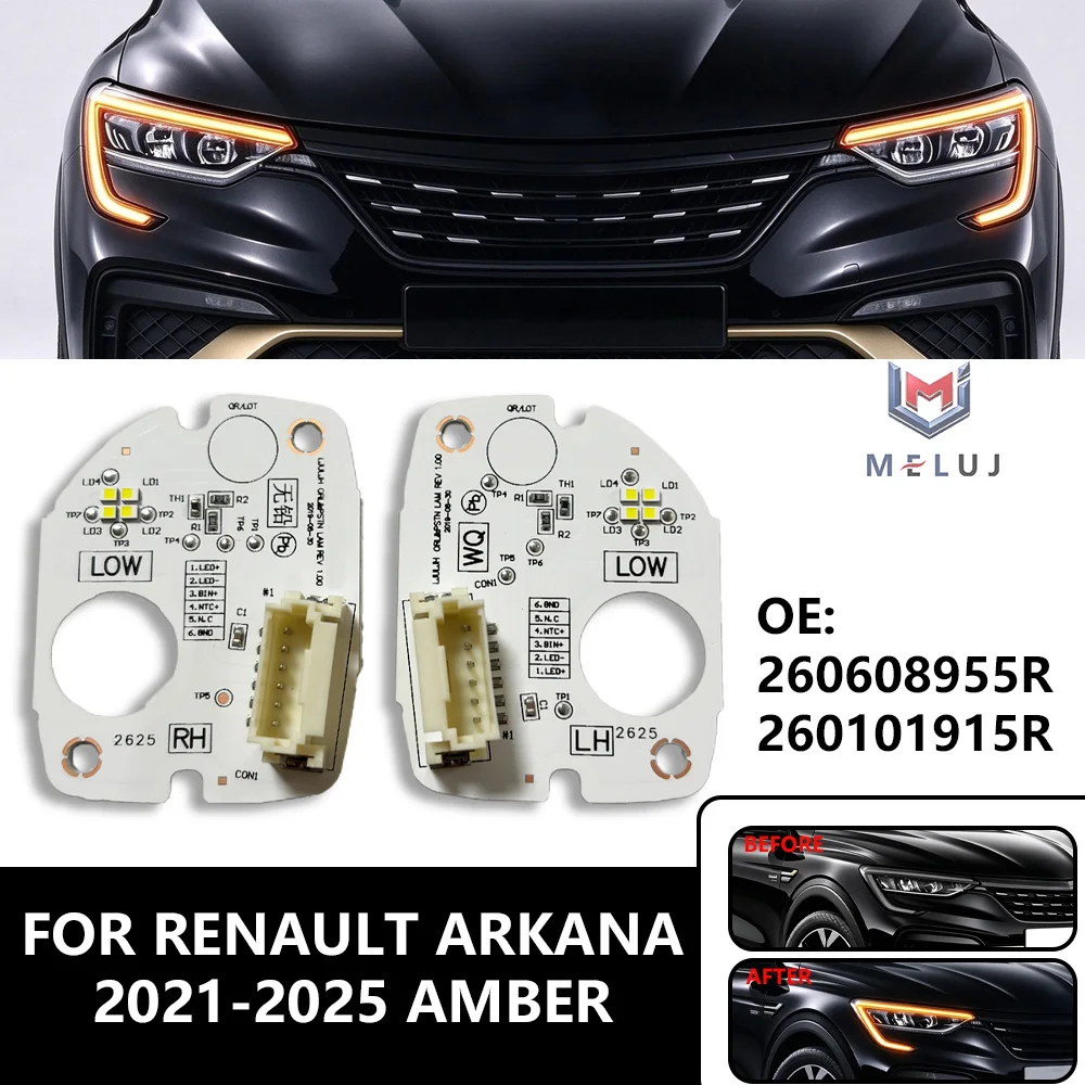 placa-de-luces-diurnas-led-ambar-angel-eyes-para-renault-arkana-2021-2025-260608955r-260101915r-chip-de-fuente-de-luz-para-faros-delanteros-led