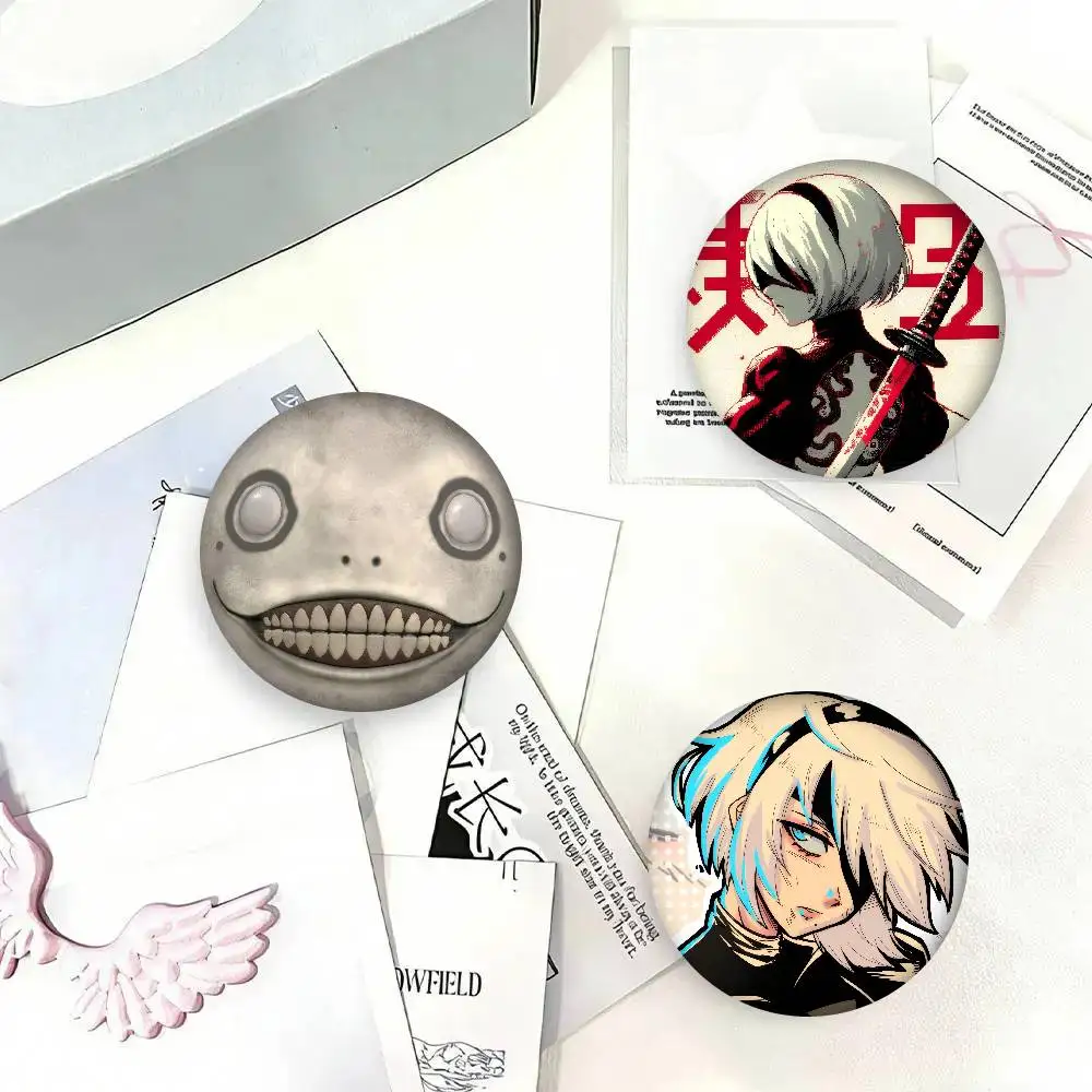 Creative Tinplate Soft Button Pins Animal Icon Brooch Lapel Backpack Badge Accessories Pin Anime Game Nier Automata