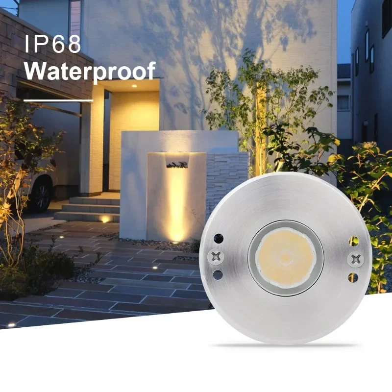 

Pool Light 316 Stainless Steel Diving Embedded 1w Warm White Light Emitting Diode Underwater Pond Spa Lighting