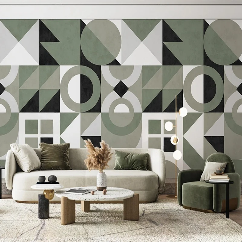 Custom Size 3D Wall Mural European Style Abstract Geometric Pattern Wallpaper Home Interior Decoration Wall Painting Backdrop