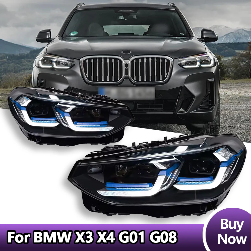 

Car Lights For BMW X3 G01 Headlight G08 2018-2022 LED Headlights DRL Turn Signal Daytime Running Lights Low High Beam