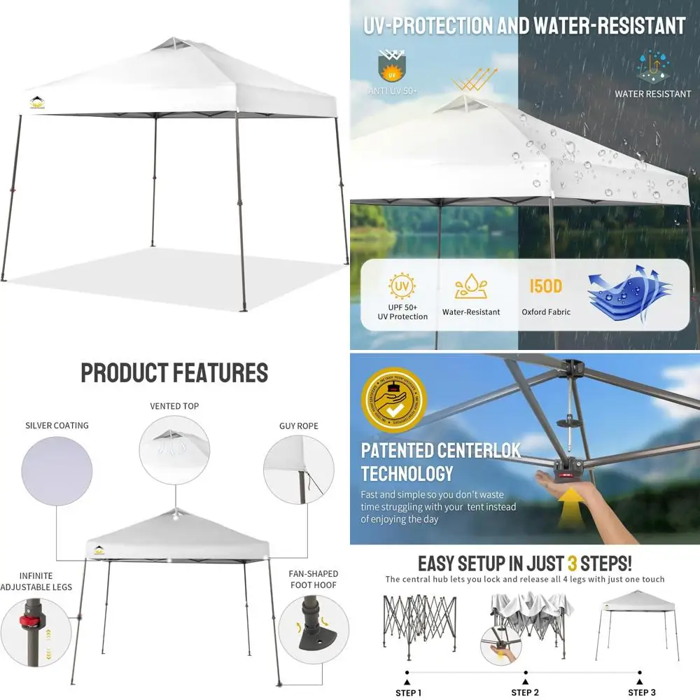 

Pop Up Canopy Tent 11x11 - Easy One Push Setup for Events, Parties, Camping - Portable Gazebo with Long Tail Keyword