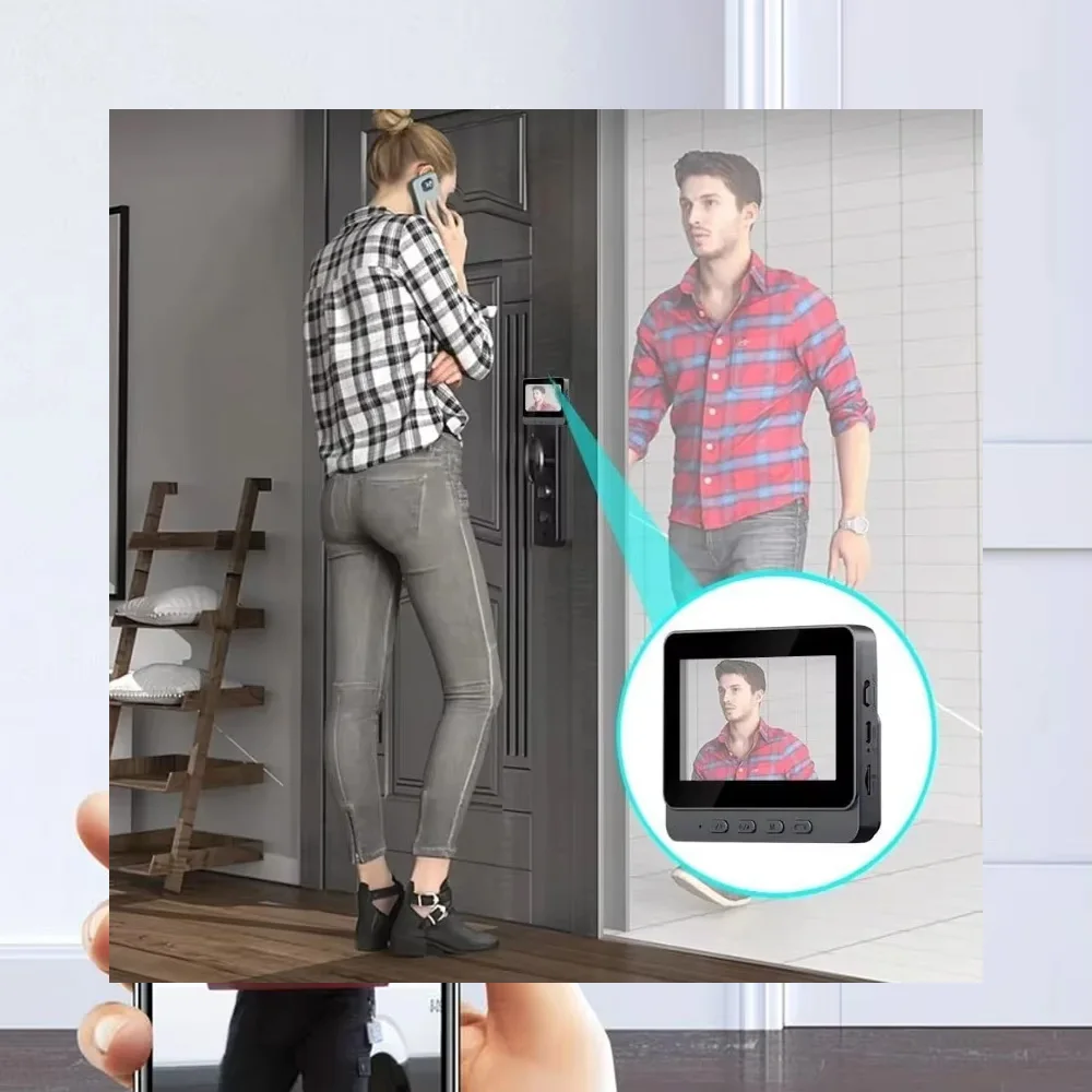 M10 1080P Smart WiFi Campainha de áudio e vídeo com tela IPS de 4,3 polegadas campainha de visão noturna infravermelha câmera de apartamento familiar