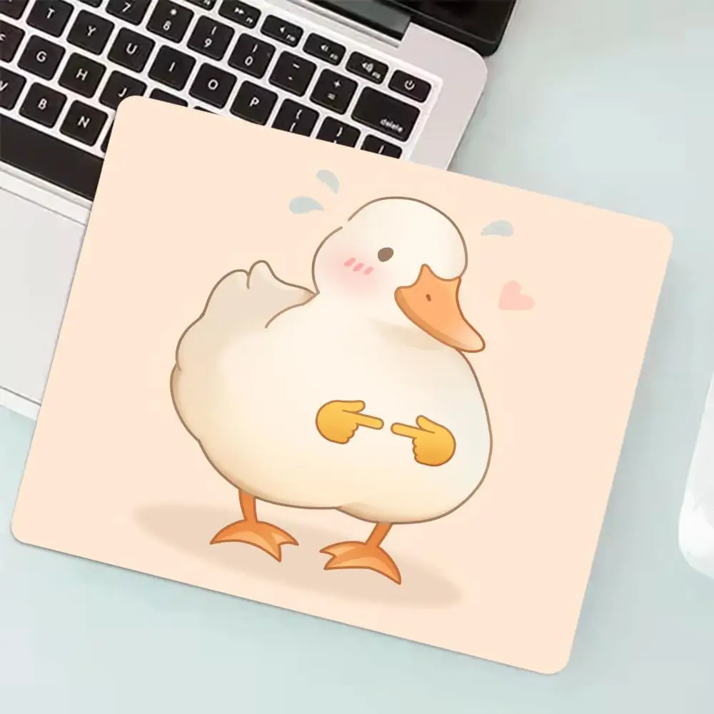 Kawaii Duck Meme Mouse Pad 40X45cm Large Square Computer Office Game Table Mats Rubber Anti-slip Mousepads Small Decor Desk Pads