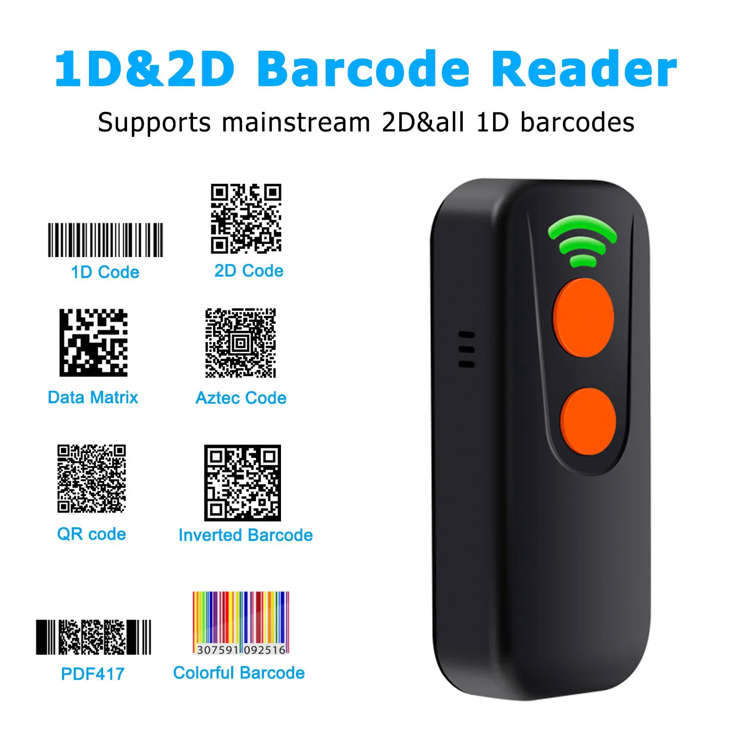 X7 wireless bluetooth scanning gun handheld portable external mobile phone small external warehouse express code scanner