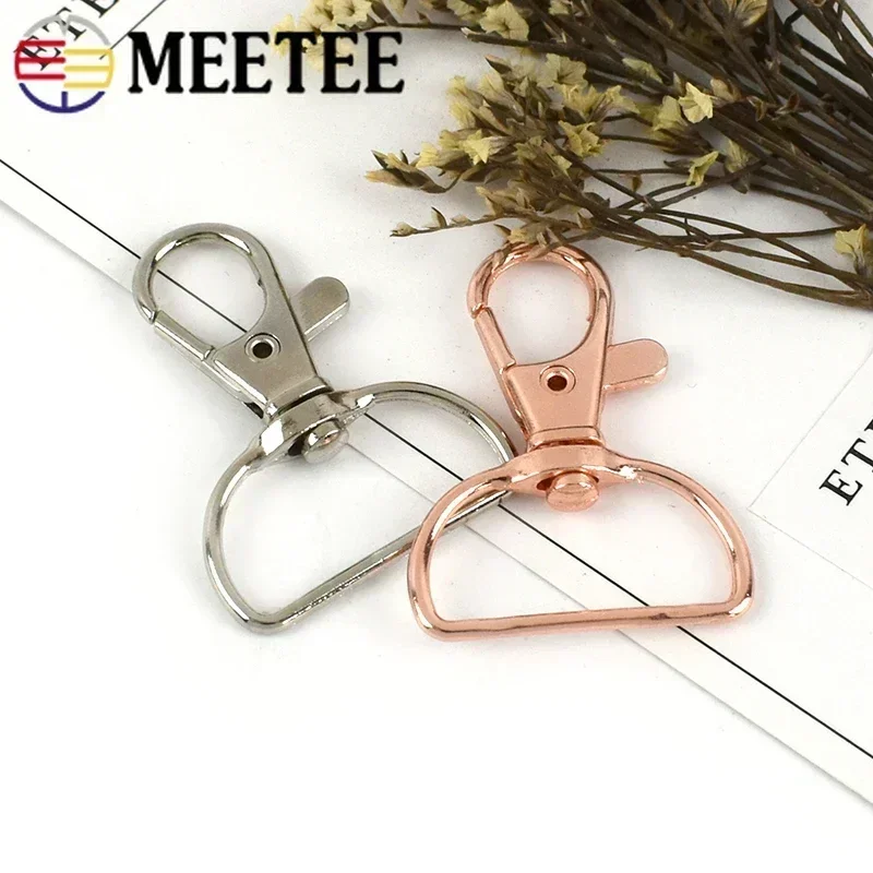 20/50Pcs 20/25mm Metal Lobster Buckles Snap Clip Clasps Swivel Trigger Carabiner Hooks Bag Webbing Strap Clothes DIY Accessories