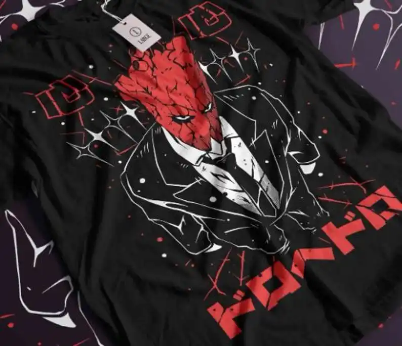 

Unisex "Welcome to Chaos" Dorohedoro Anime Goth Tee with Gyoza, Kaiju & Ebisu