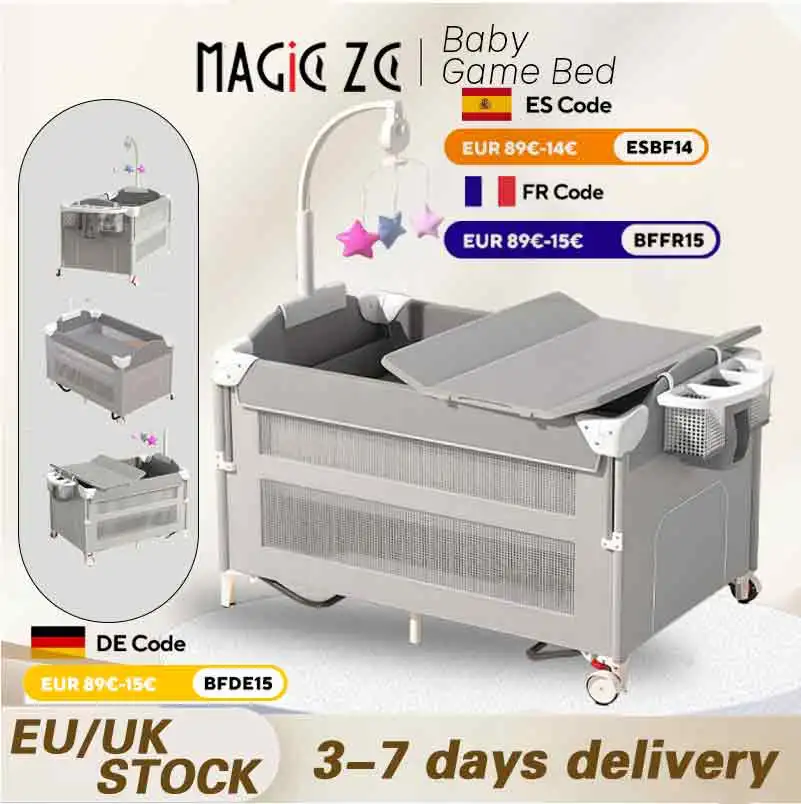 Baby Game Bed Baby Crib Baby Accessories Cradle Baby Cot Multifunctional