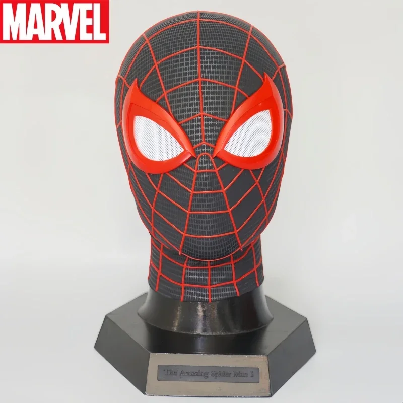 Hot Marvel Spider Man 3d Mask Spider Man Head Cover Bracket Head Mold Miles Morales 1:1 Handmade Cosplay Masks Birthday Gifts