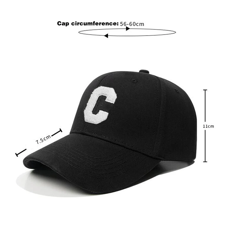 New popular Large Letter C Baseball Cap for Women Men Summer Fashion Sun Hats Streetwear Casual Snapback Hat Hip Hop Caps Gorros