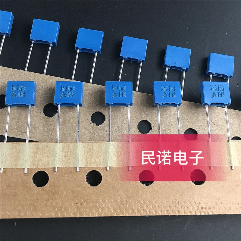 

100PCS/Spot corrected thin film capacitor 100V 0.0033UF 100V 332 3300PF 3.3nf pin pitch 5mm