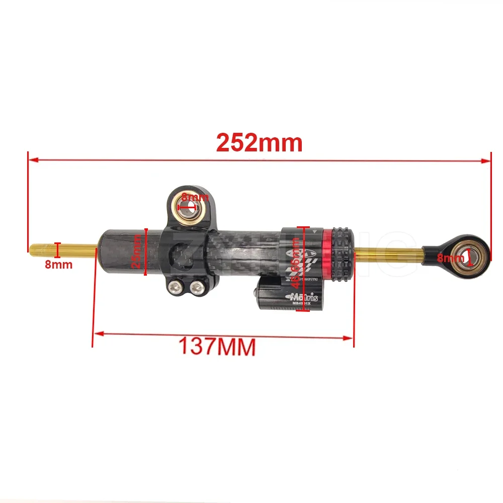 Electric Scooter Directional Steering Damper Bracket for Zero 10X Part Steering Damper Shock Absorbers Direction Stabilizer Kit view 5