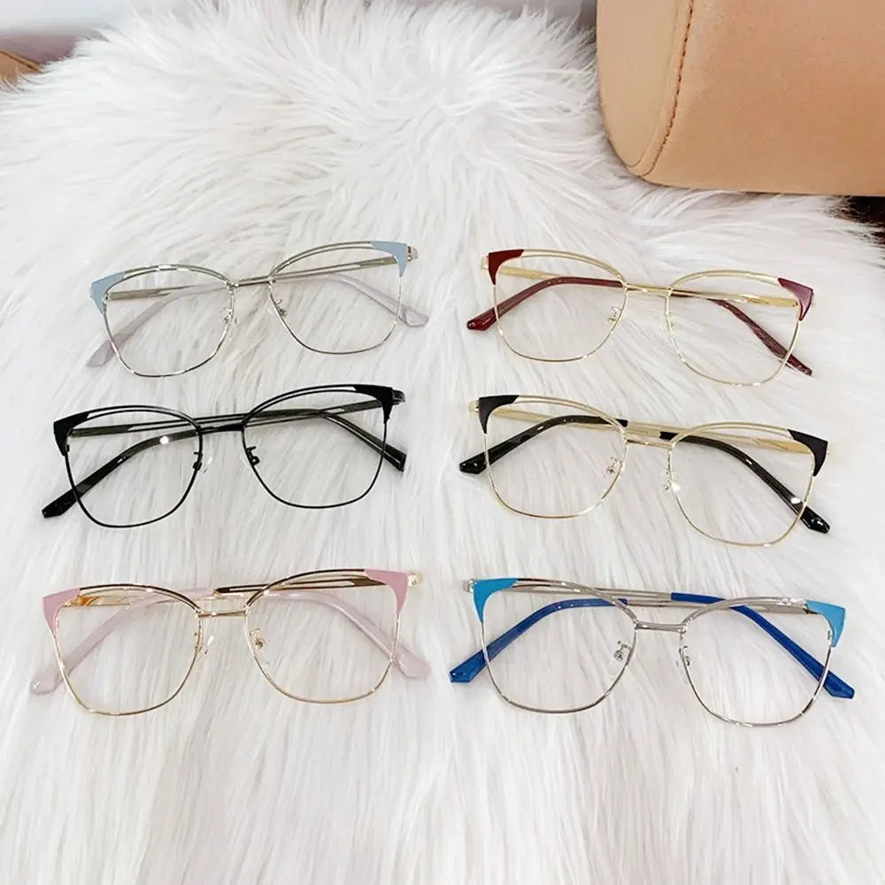 Trendy Office Anti Blue Light Glasses Women Fashion Retro Cat Eye Optical Eyeglasses Blue Rays Blocking Eye Protection Eyewear