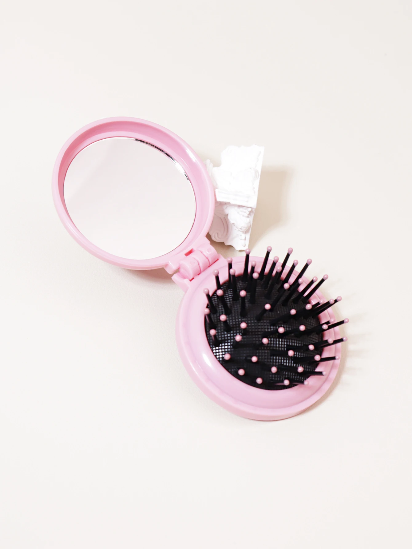 1PCS Small size Comb with Folding Mirror Travel Portable Massage Folding Comb Women's Hair Brush Styling Tool