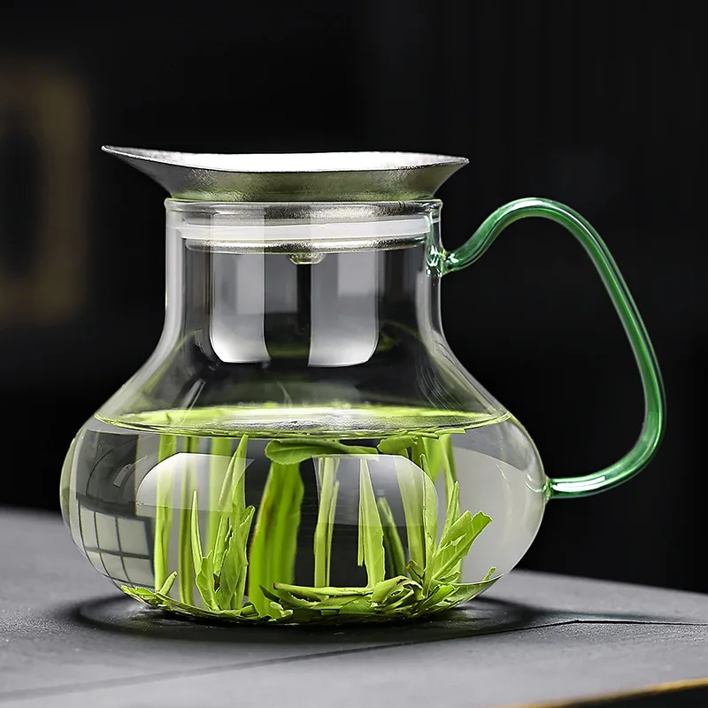 JUSTINLAU 600ml Heat-resistant Glass Teapot with Titanium Tea Strainer & Handle for Electric Ceramic Stove Home Gongfu Tea Set - view 4