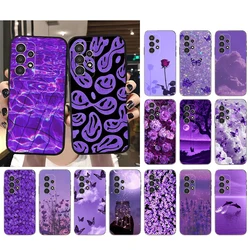 Phone Case for Samsung Galaxy A35 A55 A54 A15 A25 A05s A05 A22 A24 A52 A33 A34 M34 M14 M54 M23 Aesthetic Purple Case Funda