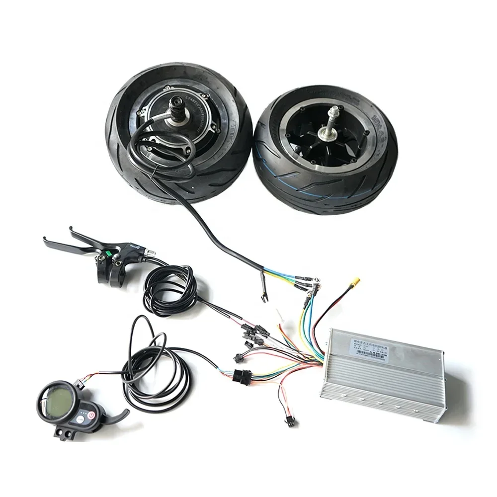 Kit de motor com roda dianteira para motocicleta elétrica e scooter, motor para Buggy, sem escova gearless, hub E-Bike, 10 in, 48V, 1500W, 60V, 3000W