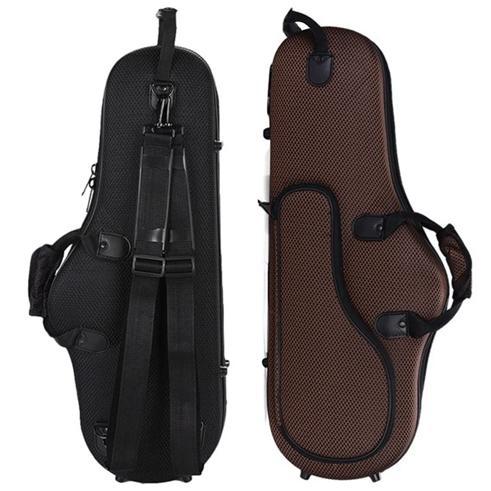 Water- Oxford Fabric Alto Saxophone Big Bag Box Sax Soft Case with Adjustable Shoulder Strap-สีดํา