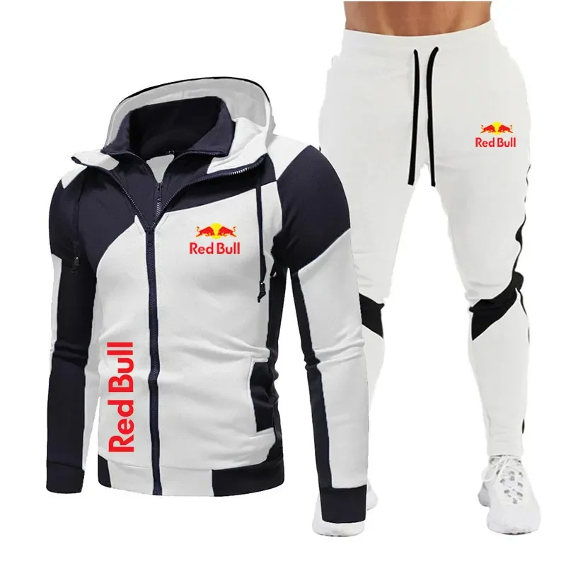Marca de lujo Red Bull Racing motocicleta equipo hombres cremallera Sudadera con capucha pantalones simples traje otoño e invierno moda chaqueta de hombre Coa