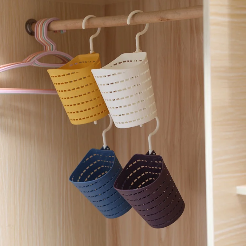 Hangable Storage Basket Bathroom Hanging Baskets Household Plastic Kitchen Bathroom Shower Storage Wall Hanging Basket