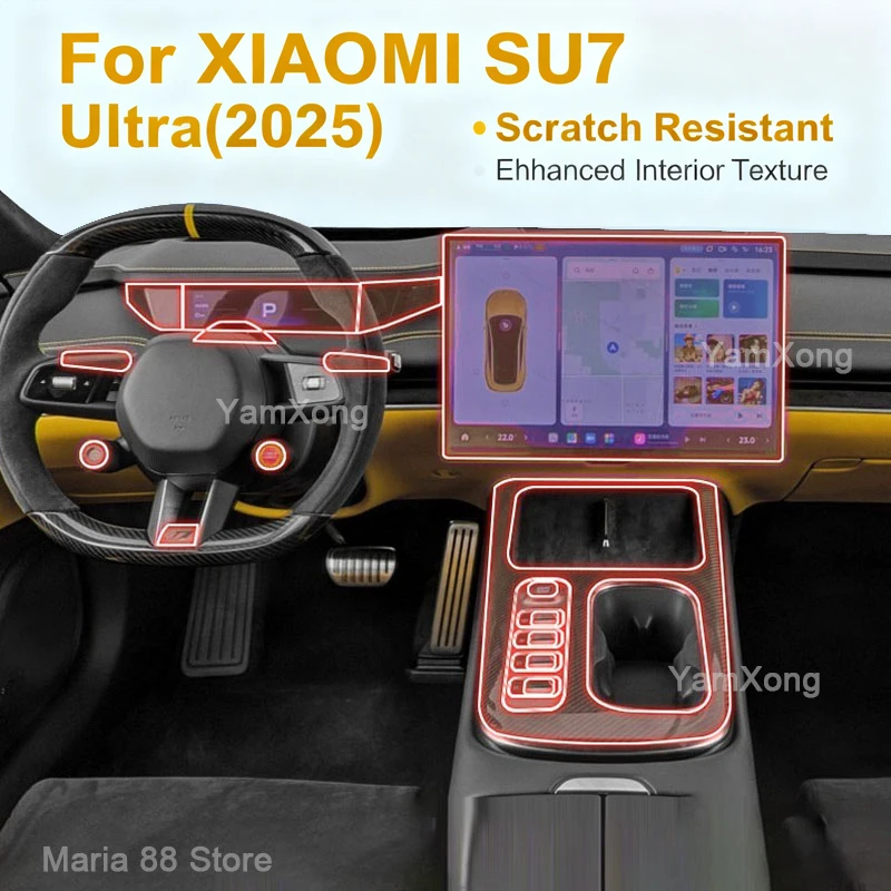 

Car Interior Protective Film For XIAOMI SU7 Ultra(2025) Dashboard Cover Anti Scratch Center Console Screen Door Panel