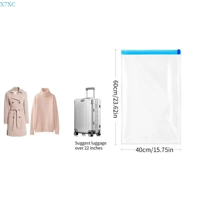 

X7XC 1/5/8Pcs Travel Essential Compression Bags, Travel Vacuum Packing Space Saver Bags for Travel Essential
