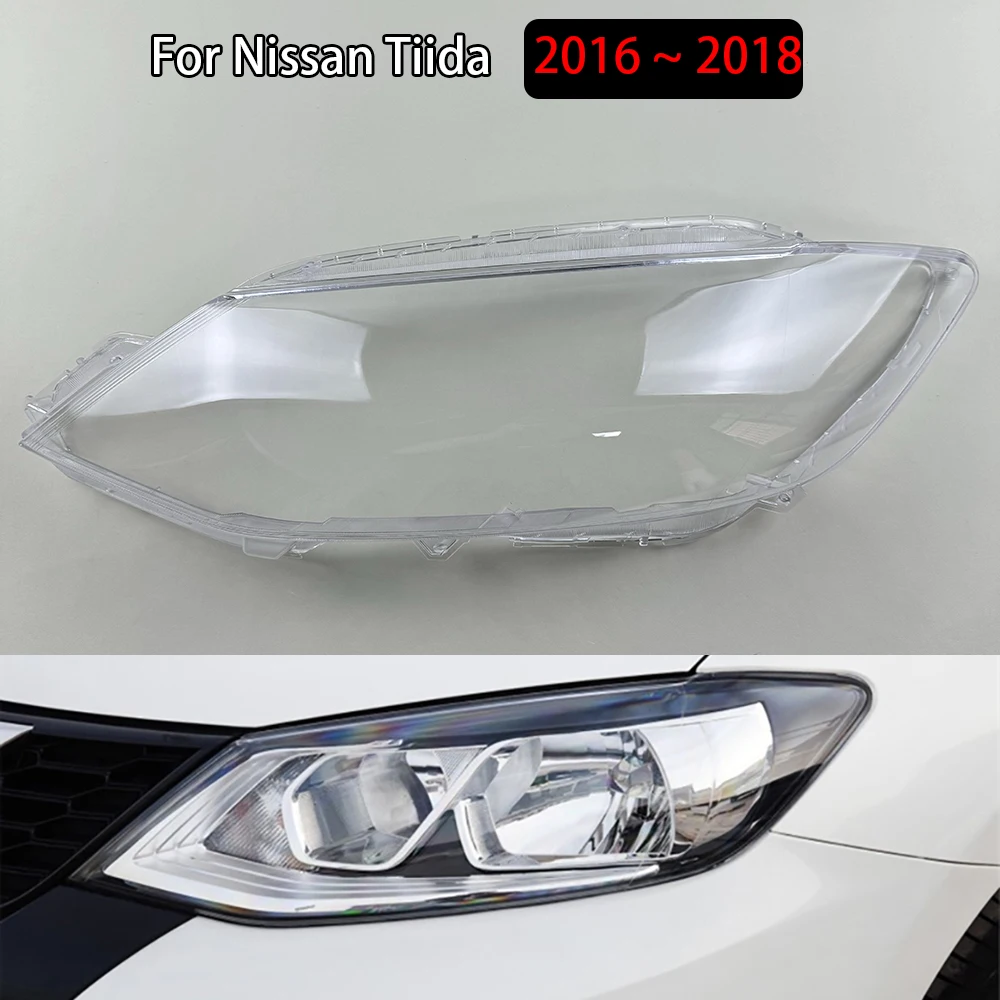 

For Nissan Tiida 2016 2017 2018 Car Headlight Cover Lampcover Lampshade Lamp Glass Lens Case Auto Light Caps