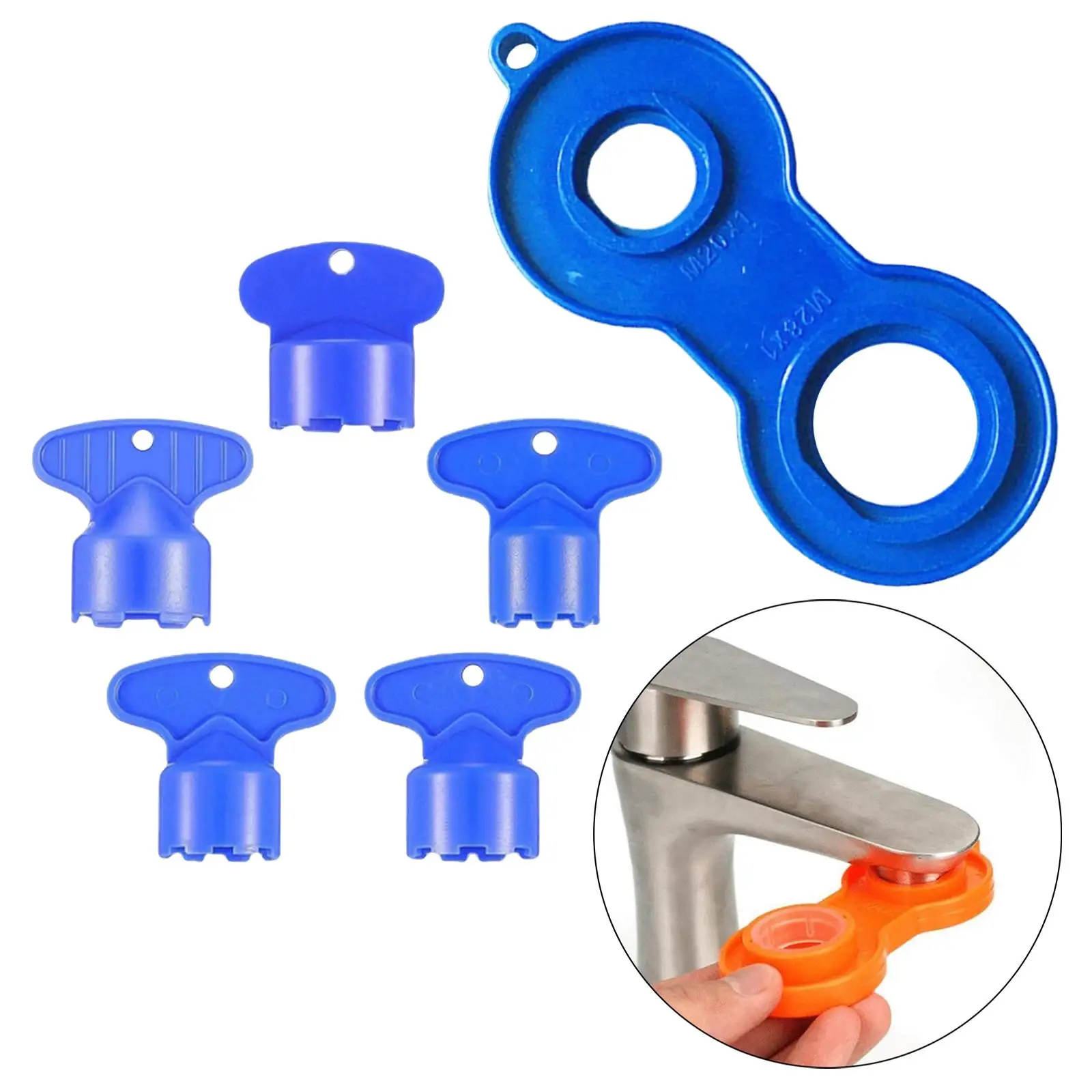 6Pcs Faucet Aerator Key Removal Wrench Tool Recessed Aerator Key Sink Aerator Wrenches