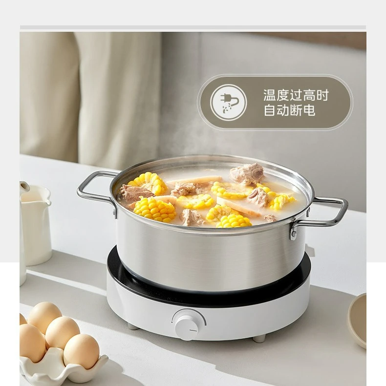 Multifunctional induction cooker mini small does not occupy an area of household dormitory round hot pot stir-fry high power