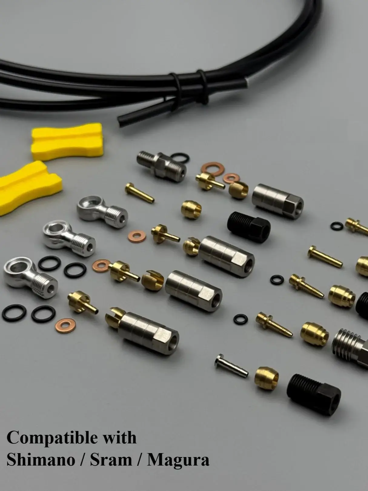 AliExpress NONE 1 Set Bike Hydraulic Brake Hose Fitting Kit, 2m 3-Layer Hydraulic Hose (OD 5mm/ID 2.0mm), for Shimano BH59/BH90 Sram Magura