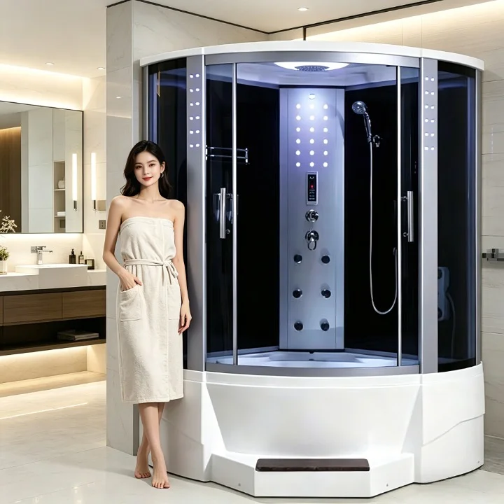 

&c Modern Indoor Home Bathroom Whirlpool Tub Shower Cabin Enclosed Sauna Bath Shower Steam Rooms for Luxury Hotel
