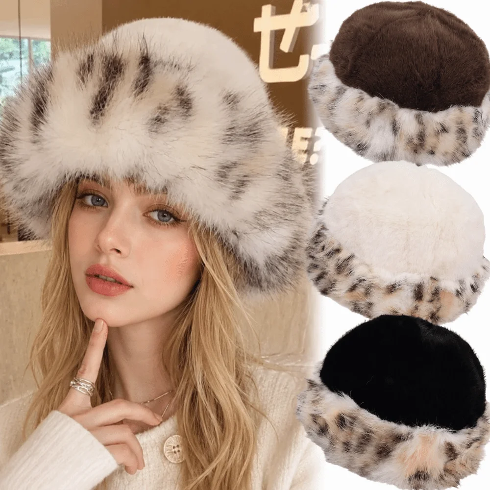 Warm Fur Fur Cap Thicken Material Windproof Warm Winter Hat Ear Flaps Soft Lining Faux Fur Cap Autumn Winter
