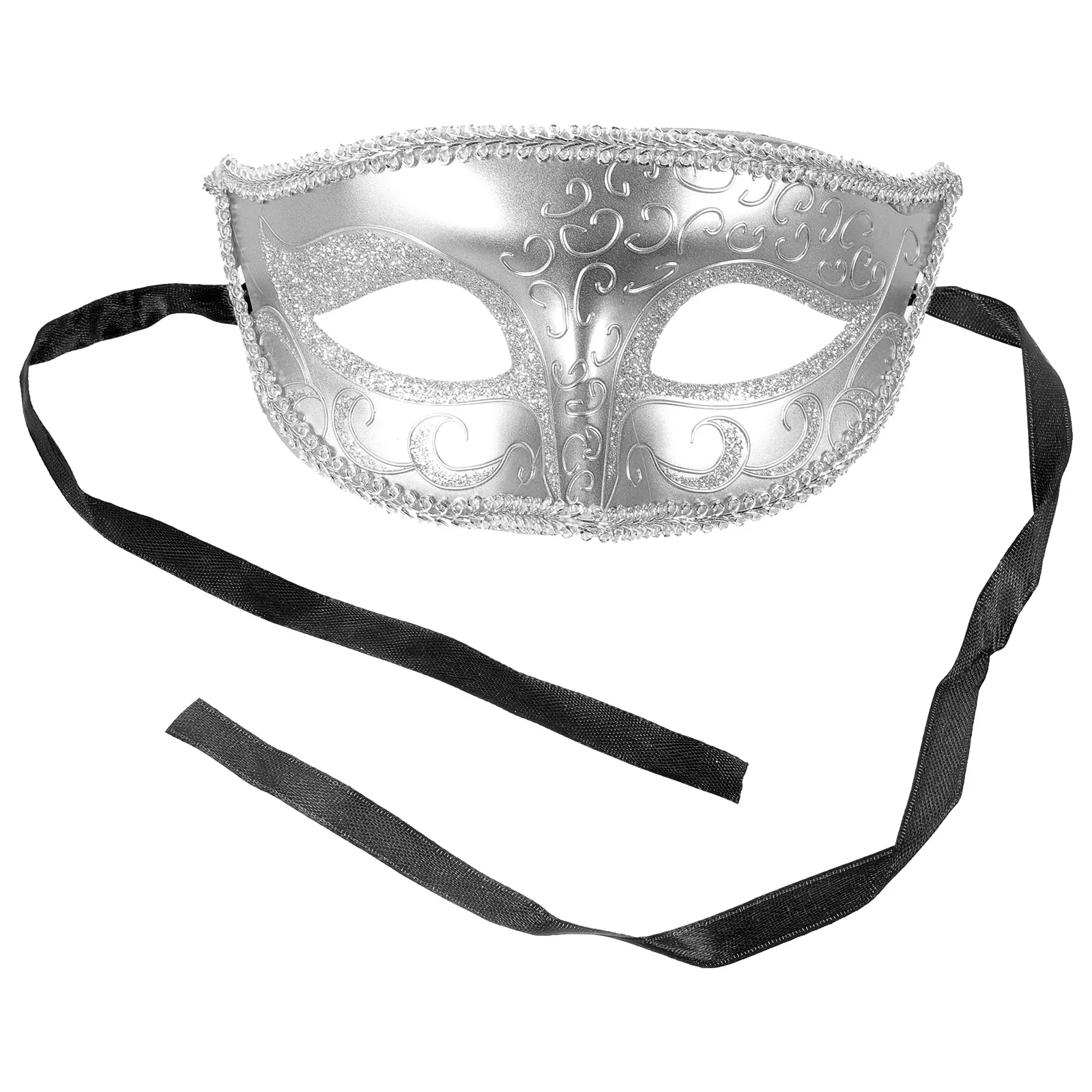 

2pcs Masquerade Mardi Gras Venetian Party Accessories Halloween Costume Mask Decorative Metal Mask For Cosplay Event Festival