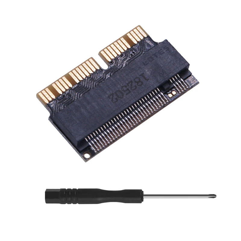 

50 шт. адаптер карты для NVMe M.2 для NGFF PCIe для Late 2013 2014 2015 2017 MacBook Air A1465 A1466 A1502 A1398 PCI-E X4 NVMe SSD