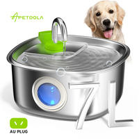 APETDOLA 7L Pet Fountain Stainless Steel Transparent Window Cat Water Dispenser Automatic Fountain For Cat Dog Drinking Bowl