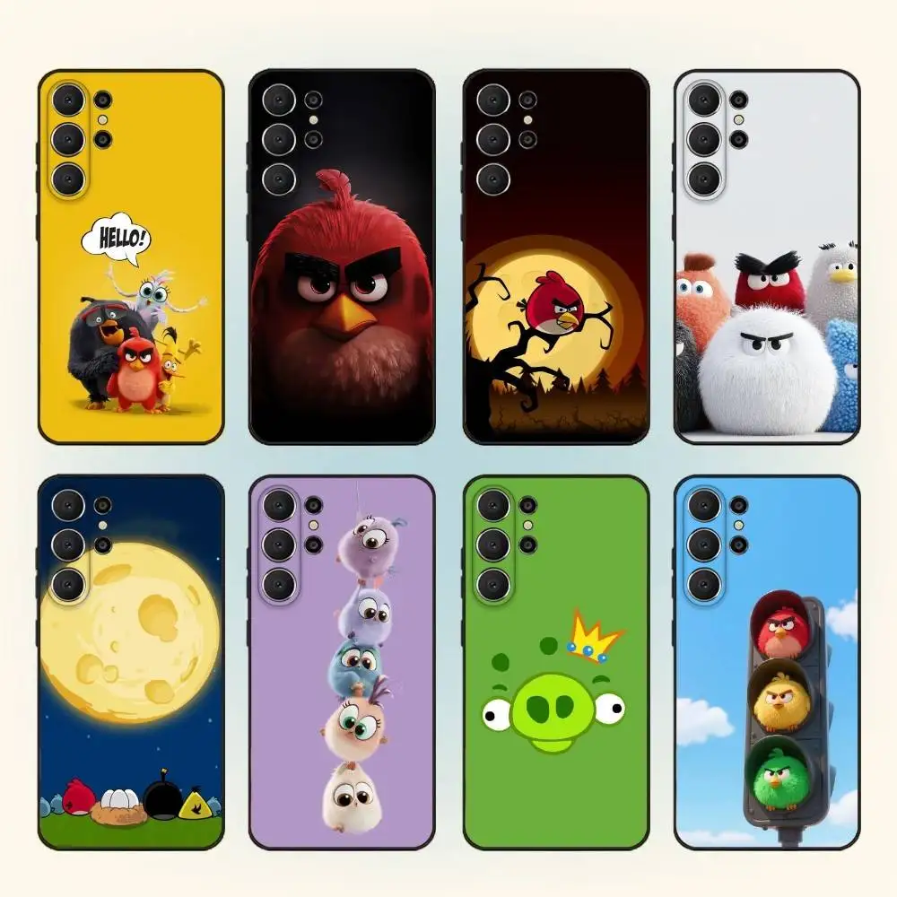 

Anime Game-R-Angrys-R-Birds Phone Case For Samsung S25,24,23,22,30,21,10,9,Ultra,Plus,Lite,FE Soft Black Case