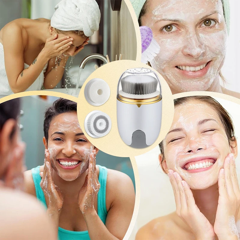 3 in 1 Electric Facial Cleansing Brush Face Massager Cleansing Device for Deep Cleaning Removal Blackhead Pore Waterproof