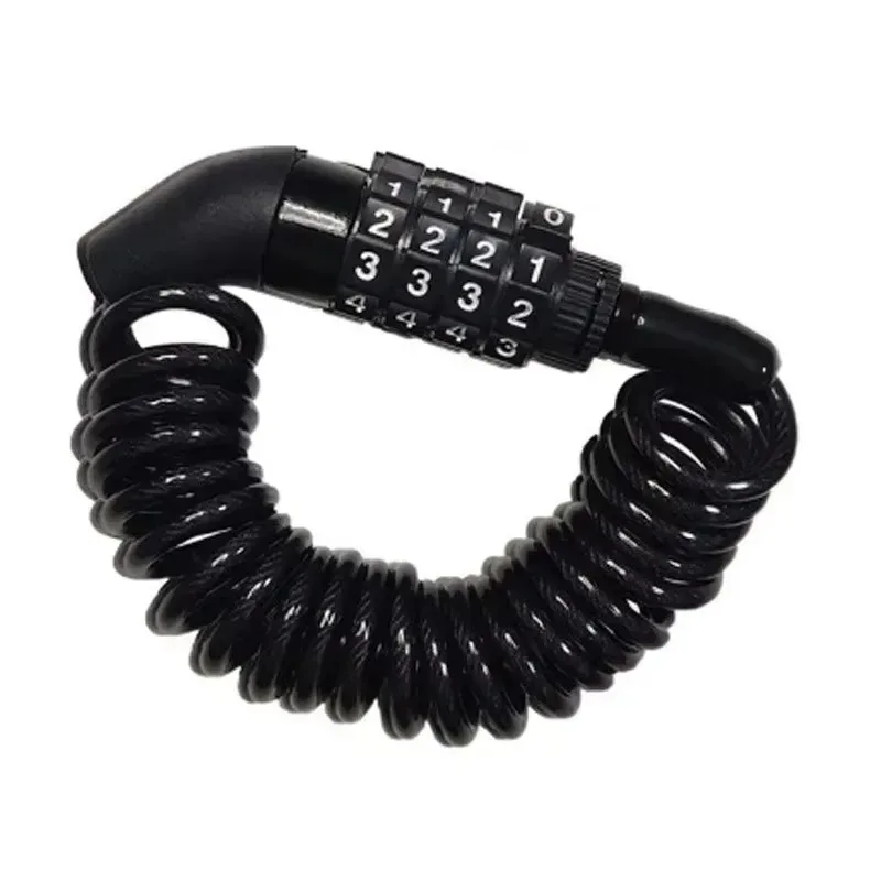 

New 4-Digit Motorcycle Bicycle Anti-Theft Chain Password Combination Helmet Lock Safety Portable Cable Lock Durable Wire Rope