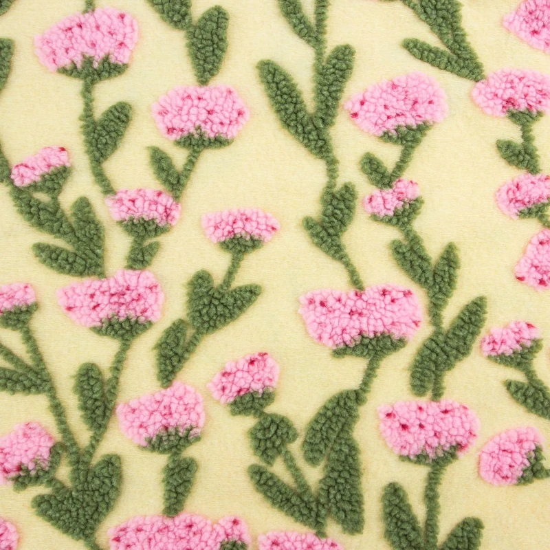 

Розовая жаккардовая плюшевая ткань из флиса ягненка, одеяла, подушечки для домашних животных, наволочки, наволочки и другие ткани по индивидуальному заказу своими руками