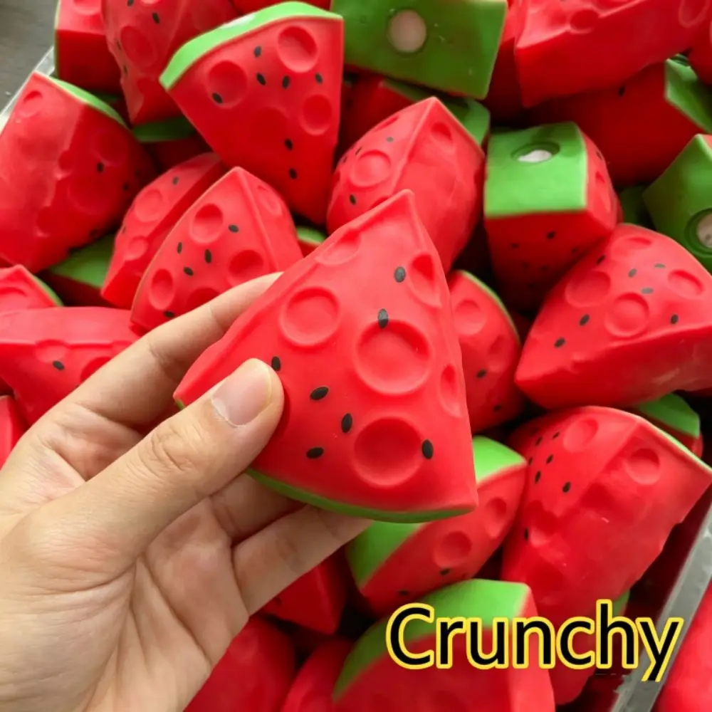 Boys Girls Hand Relax Crispy Watermelon Handmade Non-rebound Crunchy Squeeze Pinch Cute Blocks Filled Squishy Student Prize