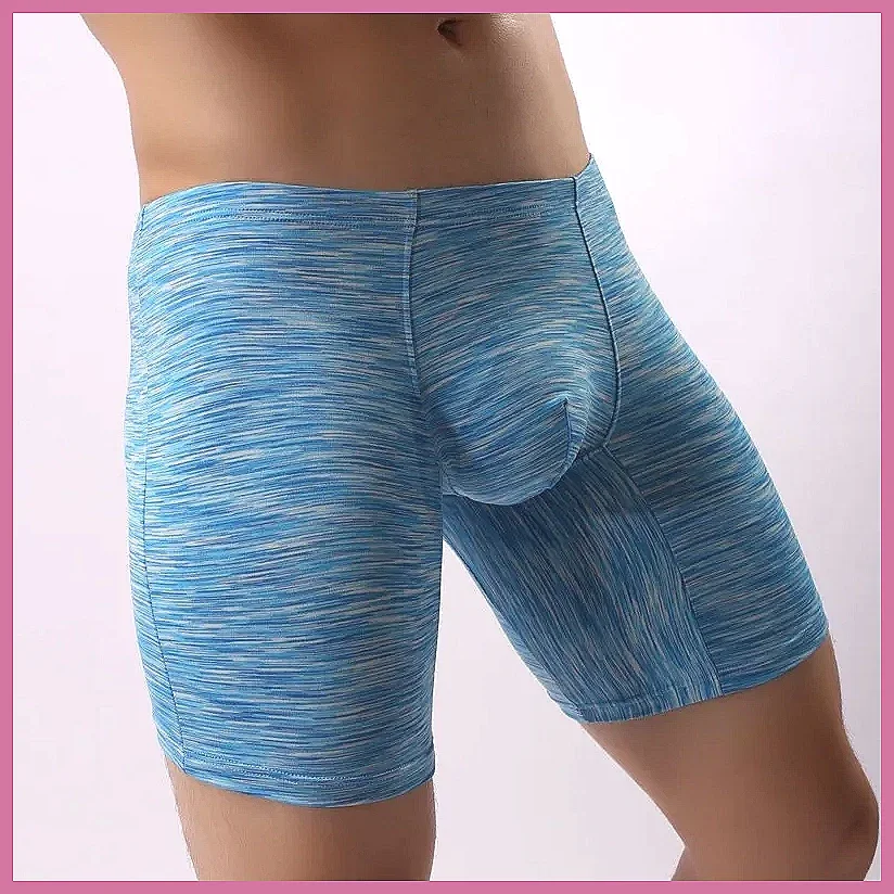 

Men's Seamless Boxer Briefs with U Pouch Support, Anti-Chafing Workout Underwear, Comfortable Sports Shorts